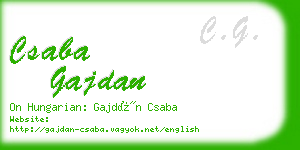 csaba gajdan business card